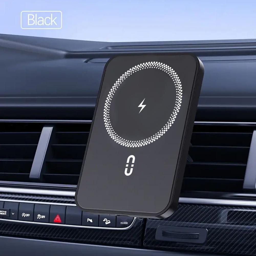 Magnetic Wireless Car Charger & Holder for iPhone - Magsafe Compatible, 15W Fast Charging