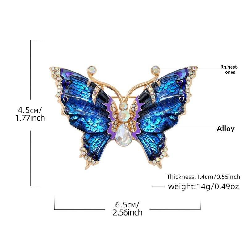 1Pcs Baroque Retro Insect Butterfly Design Brooch Lightweight Durable Brooch for Men Women Wedding Bridal Accessory