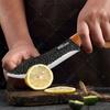 WXCOO Stainless Steel Kitchen Knife Hand Forged Full Tang Rosewood Handle Boning Knife Butcher Knife Meat Cleaver with Sheath