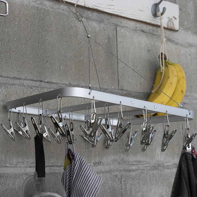 Dulton Pinch Hanger Large 26 Clips Pinch hanger that blends into your everyday life Aluminum 17 x 357 x 270mm RN-0429L/26