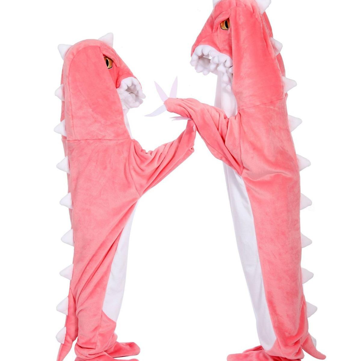 

Мультфильм Песочная Скульптура Акула Спальный Мешок Комбинезон Динозавр Пижама Фланель Акула Домашний Костюм Взрослая Акула Супер Мягкий XXL