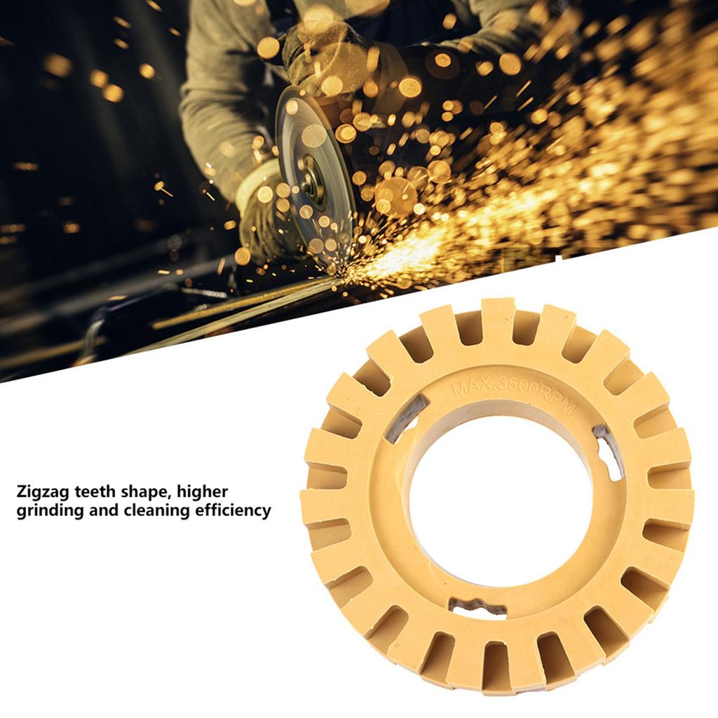 100mm 4in Grinding and Polishing Zigzag Teeth Shape Rubber Wheel Eraser(Shank)
