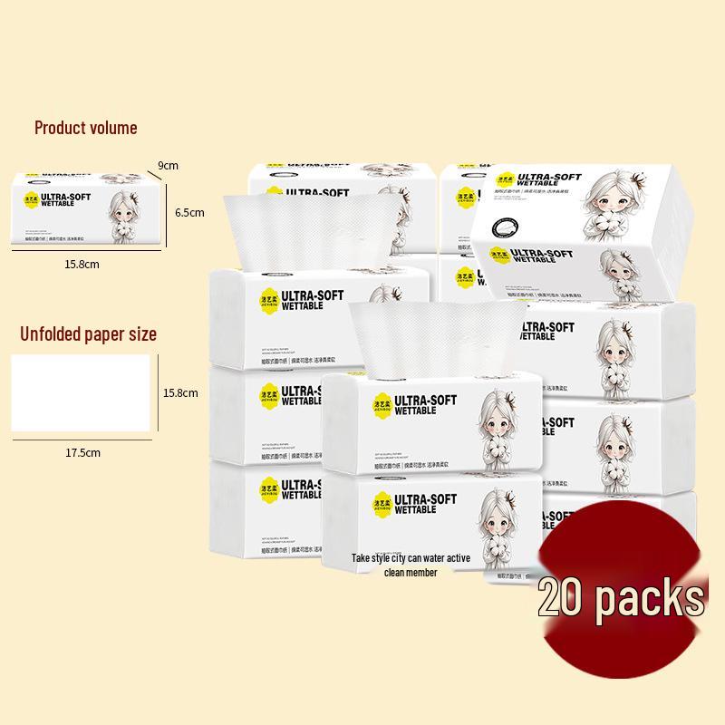 Five-Layer Thickened Water-Resistant Tissue Paper for Household & Dormitory - Large Pack Napkins