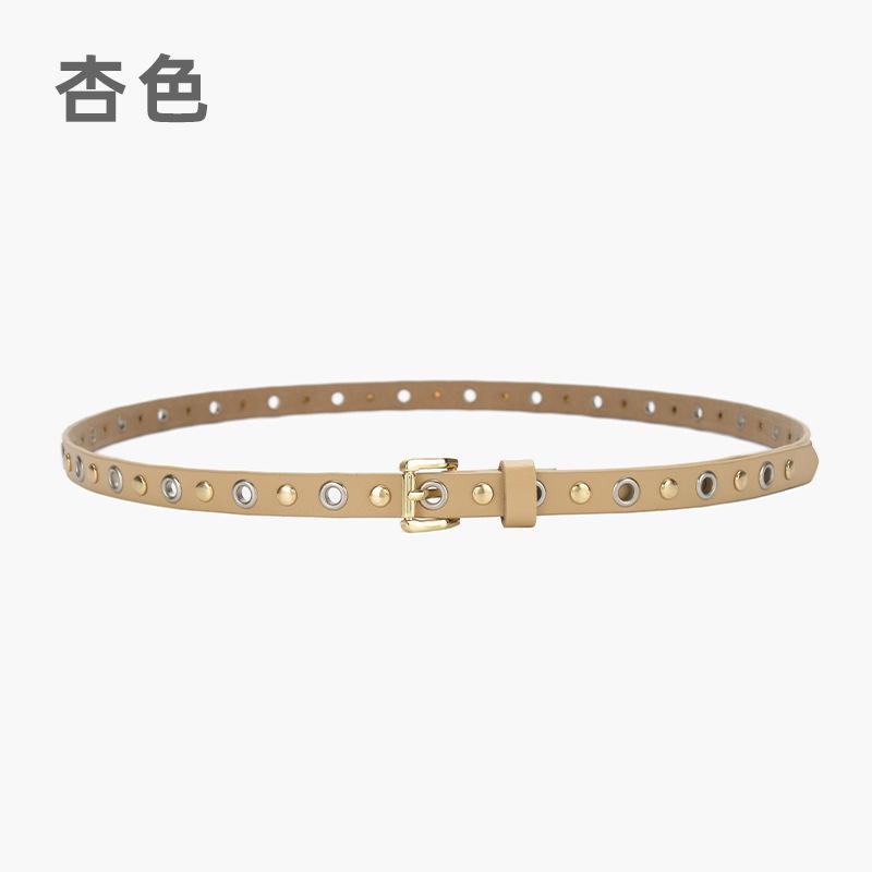 

Женский атмосферный ремешок для глаз с полым декоративным ремнем и джинсами, персонализированный кожаный ремень в стиле панк 105cm