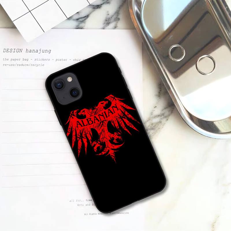RUICHI Albania Flag Phone Case For iPhone 11 12 Mini 13 Pro XS Max X 8 7 6s Plus 5 SE XR Shell