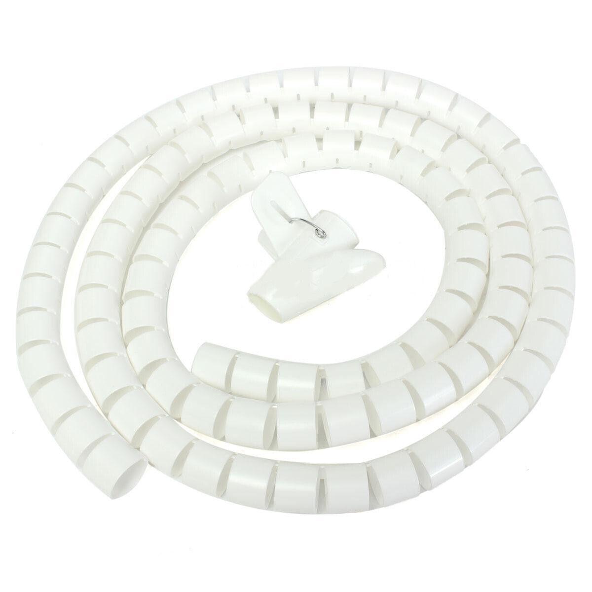 

2 метра, 8/25 мм, спирали для кабеля, аккуратный шнур, обвязка проводов, органайзер для хранения на ткацком станке, трубка для намотки проводов ПК, ТВ, проволочные рукава White-25mm