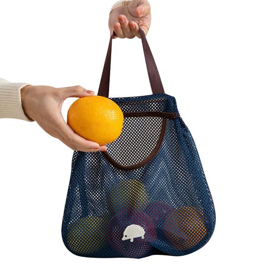 Fruit Vegetable Hanging Storage Bag Breathable Reusable Shopping Mesh Organizer