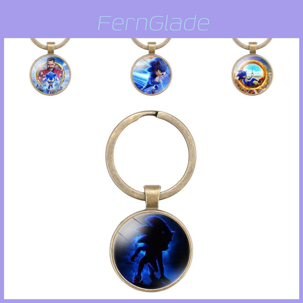 Sonic The Hedgehog Time Stone Keychain Cartoon Style Key Accessory Mix Material