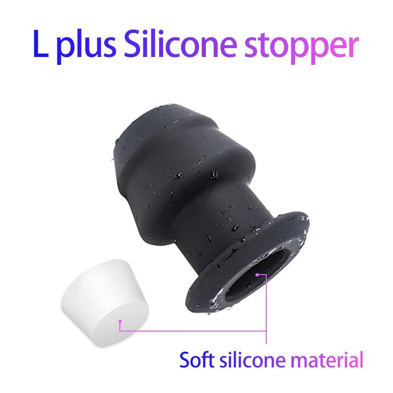 Hollow Anal Expander Huge Dildo Butt Plug Vaginal Speculum Male Treatment Massager Cleaning Enema Gay Anal Sex Toy With Stopper
