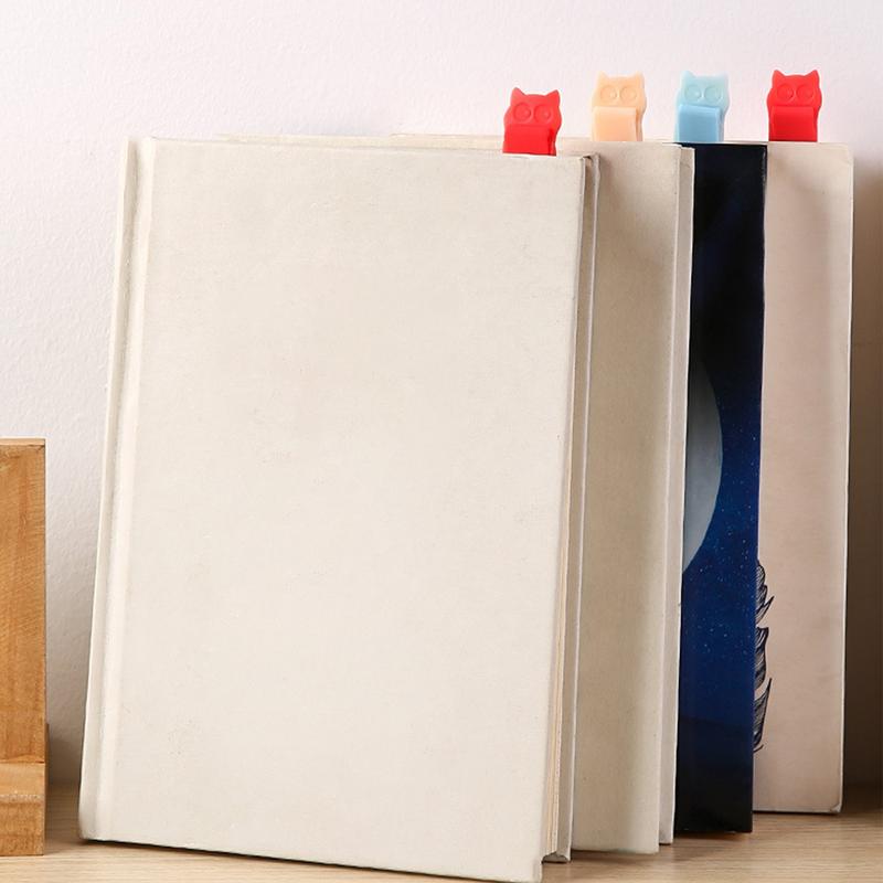 Soft Silicone Bookmark Clip Color Page Divider Creative Bookmark Buckle Automatically Follow Bookmark School Office Supplies