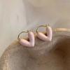 Dropwise Glazed Heart-shaped Earrings Exquisite Versatile Alloy Earrings Ear Studs Women Jewelry Accessories