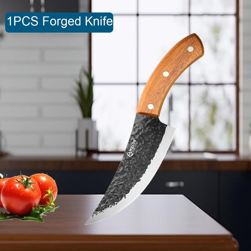 WXCOO Hand Forged Butcher Knife for Cutting Meat Professional Chef Knives for Chopping Vegetables Slicing Cooking Kitchen Knife