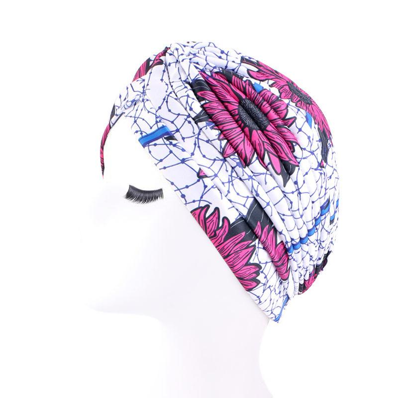 Colorful Muslim Women Inner Hijab Instant Turban Cap Printed Knot Headscarf For Hair Loss Islamic Fashion Under Scarf