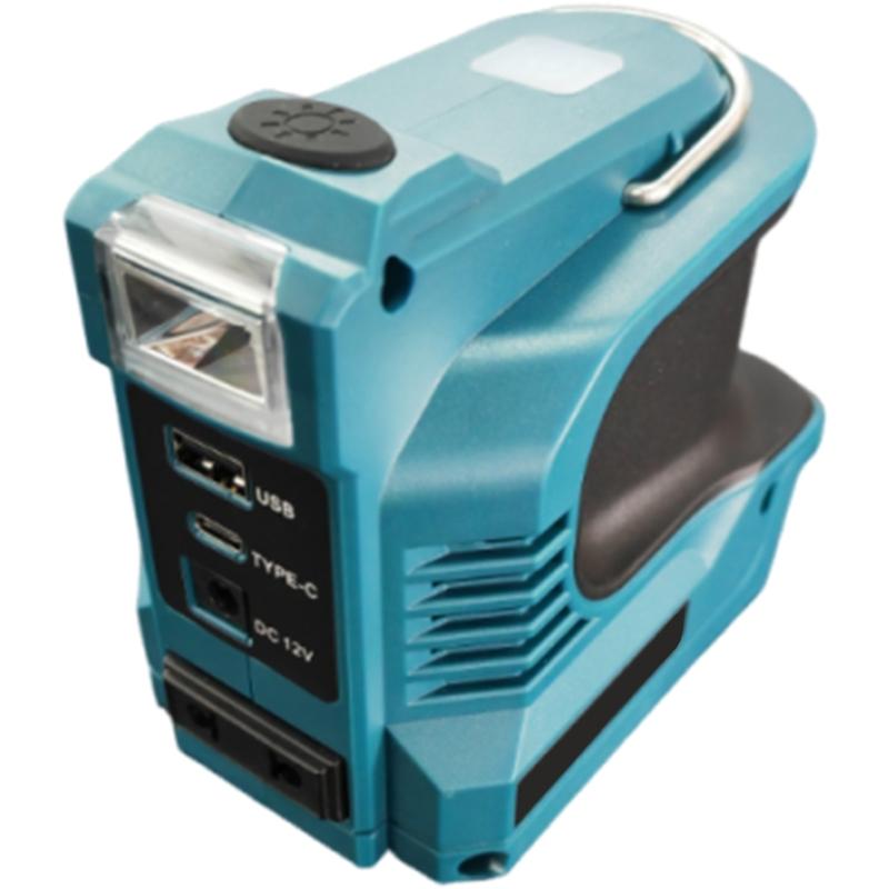 Lightweight 220W Power Inverter with LED Work Light Easy Carry  Power Stations Emergency Backups  Power for 18V Battery