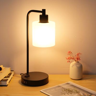 Lampa stołowa industrialna, lampa biurkowa vintage, lampka nocna ze złączem USB 2.1A, portem AC