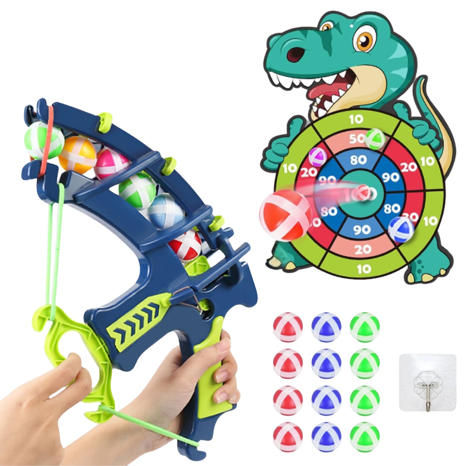 

Donnaly Archery Toy Full Target Suction Ball Shooting Indoor Safe Sports Elementary School Boys and Birthday and Christmas Gift Blue Set, Set,