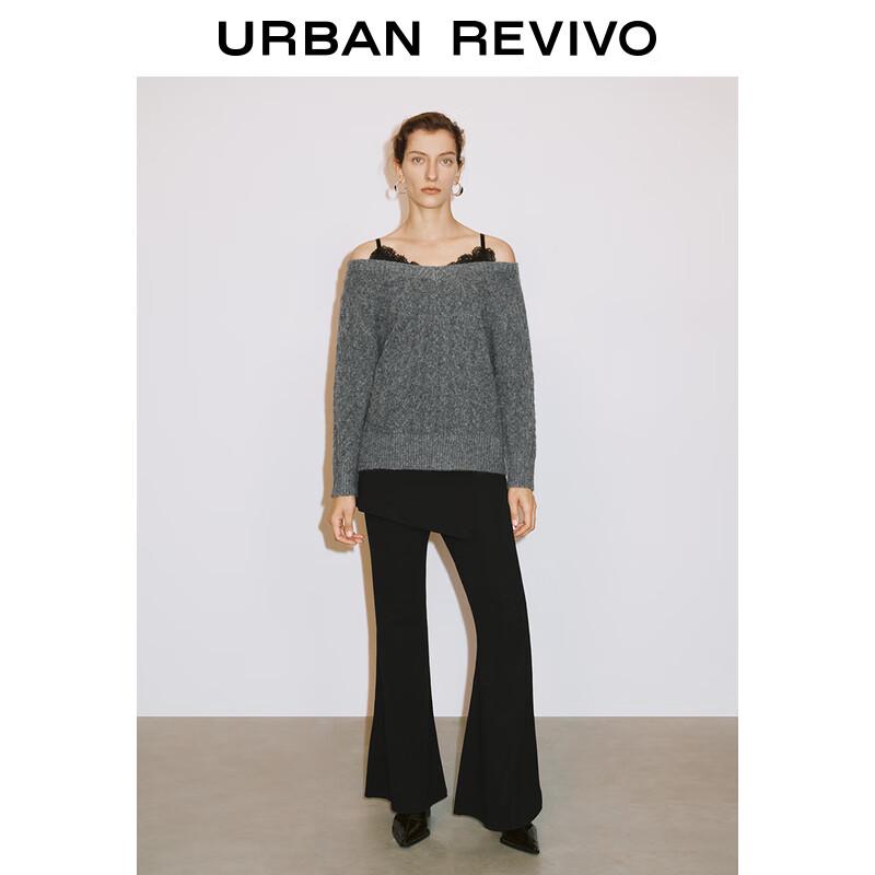 

UR 2025 Spring Patchwork Lace Knit Top XS