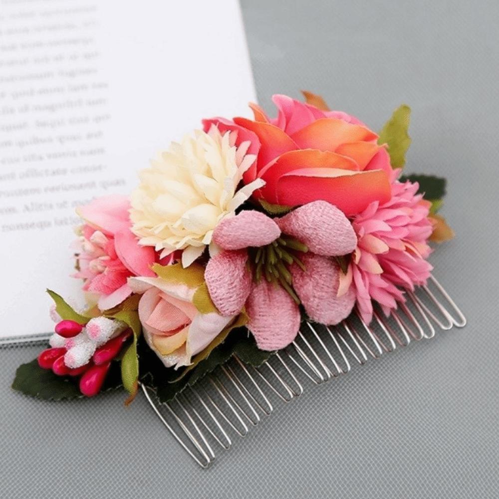 Vintage Blumen Haarkamm Simulation Floral Brautjungfern Kopfschmuck Braut Haar Accessoires Abschlussball