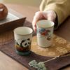 Ru Kiln Panda Cup, Ceramic Cola Cup, Master Cup, Household Large Bubble Tea Cup, Single Cup, Water Cup, Tea Set