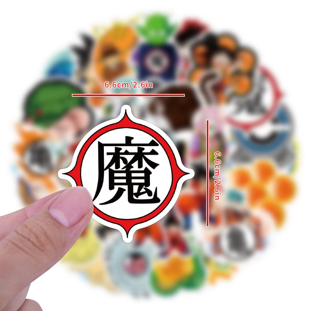 50 Dragon Ball Graffiti Stickers Cartoon Anime Stickers DIY Mobile Water Cup Suitcase PVC Stickers