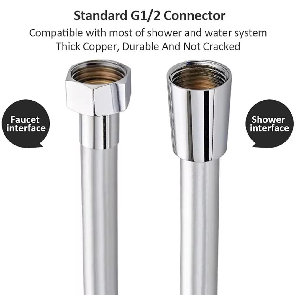 1.5/2.0/3/4M High Pressure Shower Hose Plumbing For Bathroom Accessories PVC Flexible Handheld Anti Winding GI/2 Universal Hose