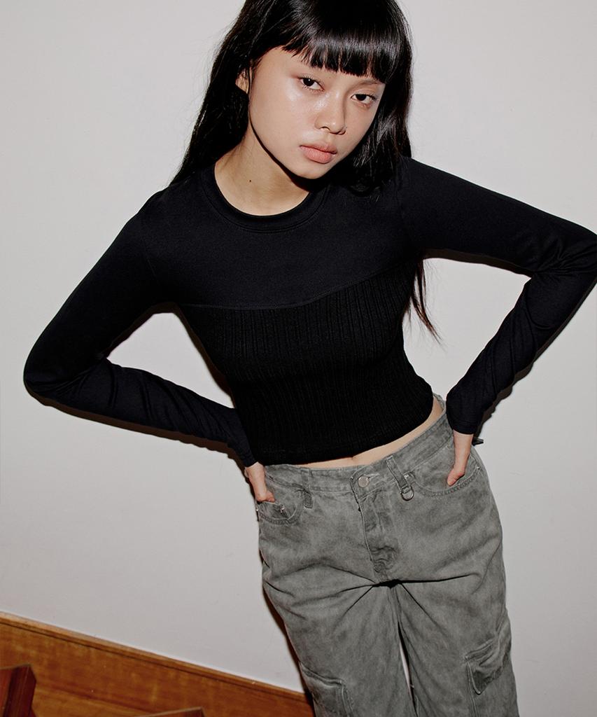 TOPGIRL Like Layered Long Sleeve Top_T326Tp117