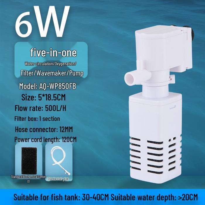 Ultra-Quiet 3-in-1 Aquarium Water Pump & Oxygenator