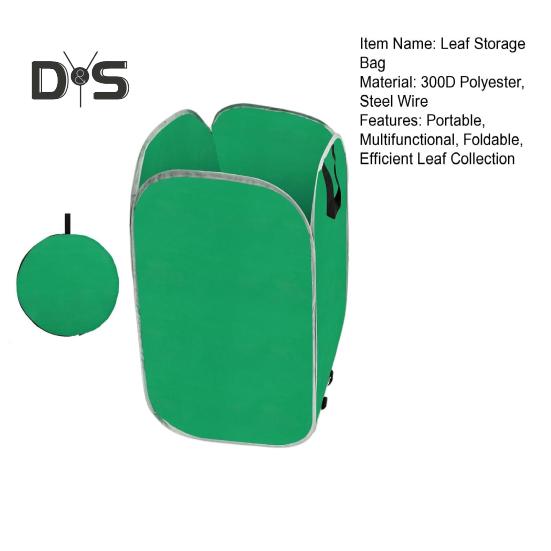 Faltbarer Laubsammelsack, Pop-up-Gartenabfallsack mit Griffen, wiederverwendbarer, zusammenklappbarer Müllsack mit Aufbewahrungstasche für Gartenrasenblätter und -abfälle