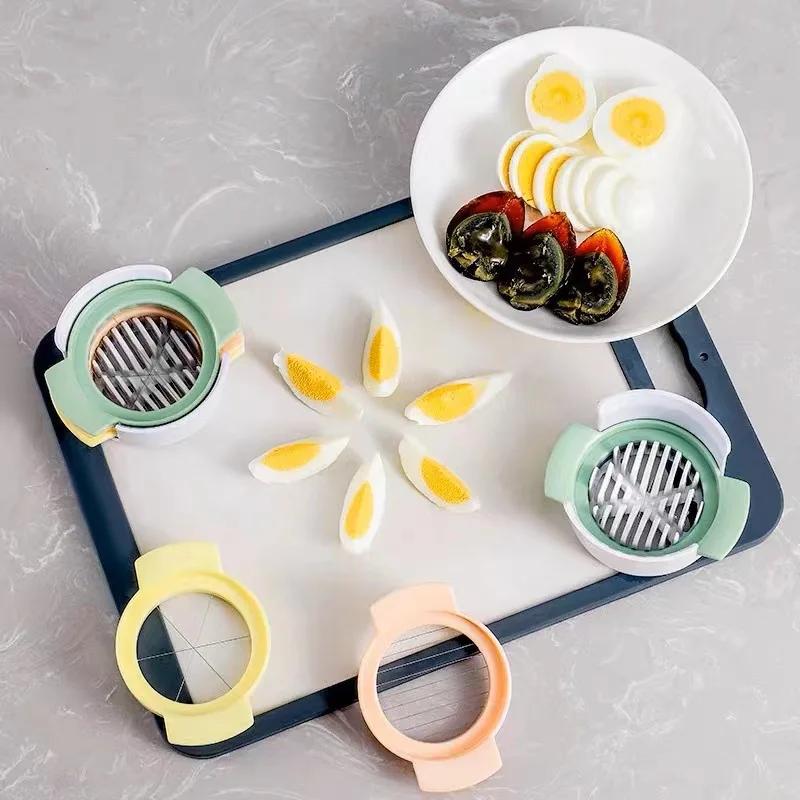 3 in 1 layered 304 stainless steel wire egg slicer fruit and vegetable decoration slicer kitchen slicing multifunctional tool