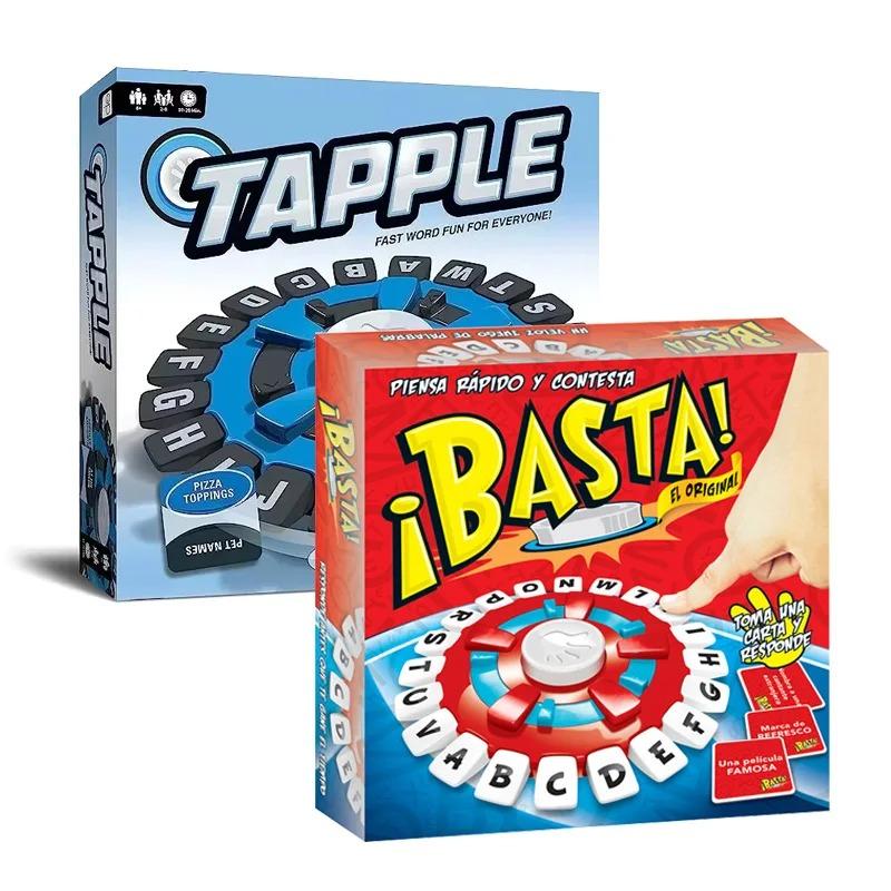 

Игра в слова Tapple. Быстрая семейная настольная игра. Игра на быстрое мышление. Игра на нажатие букв для детей. Головоломка. Обучение. Basta. Spanish Version