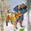 Gothic Abstract Art Style Acrylic Dog Animal Pendant Decoration New Dog Pendant Home Window Decorative Ornaments, Sun Catcher