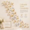 72Pcs 3 sizes Butterfly Wall Stickers Easy Cleaning Hollow Butterfly Sticker  Home Decor