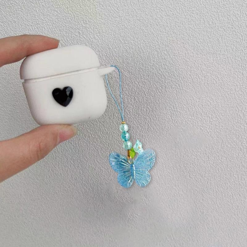 Flower Butterfly Pendant Phone Strap Portable Y2K Hanging Lanyard for Girls