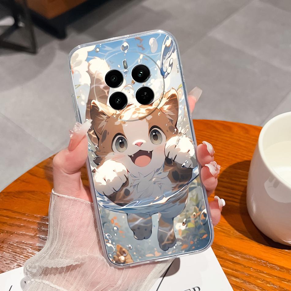 For Oppo Realme 12 Pro Plus Case For Realme12 4G 5G Phone Cover Cute Anime Transparent Soft Slim Protective Bumper Funda Coque