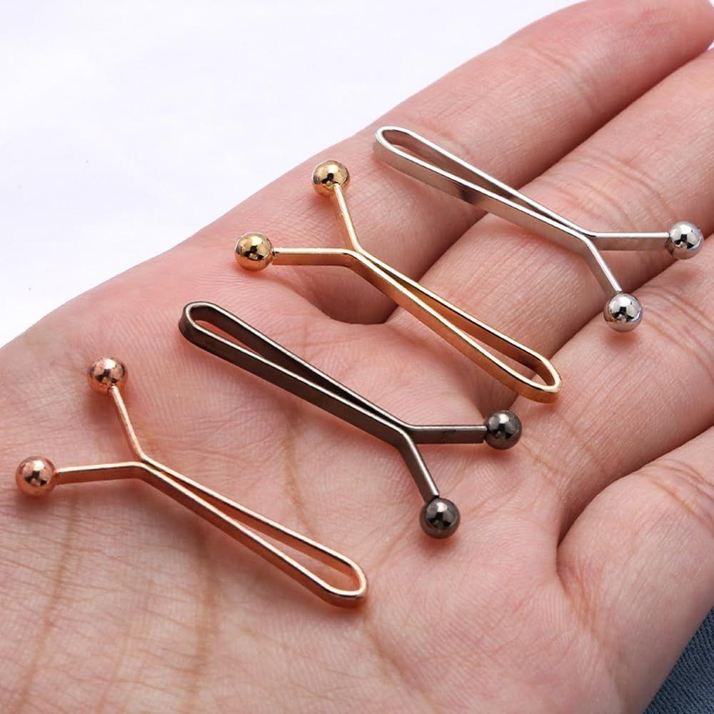 Exquisite No-Snag Hijab Clip Alloy High Quality Scarf Buckle with Faux Pearls DIY Sewing Hooks U-Shaped Scarf Clip