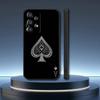 Ace of Spades Poker Phone Case  For Samsung Galaxy A73,31,32,72,41,53,52,71,22,5G,Note,J7,8,9 Soft Black Cover