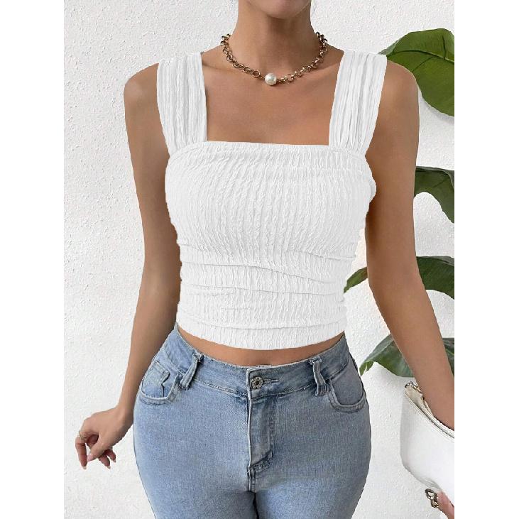 

Новый свободный многоцветный универсальный модный элегантный топ для поездок на работу на весну и лето безрукавка майка жилет для женщин XXL белый