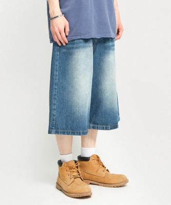 Dideobeulyueseui Denim Bermuda Half Pants (Blue)