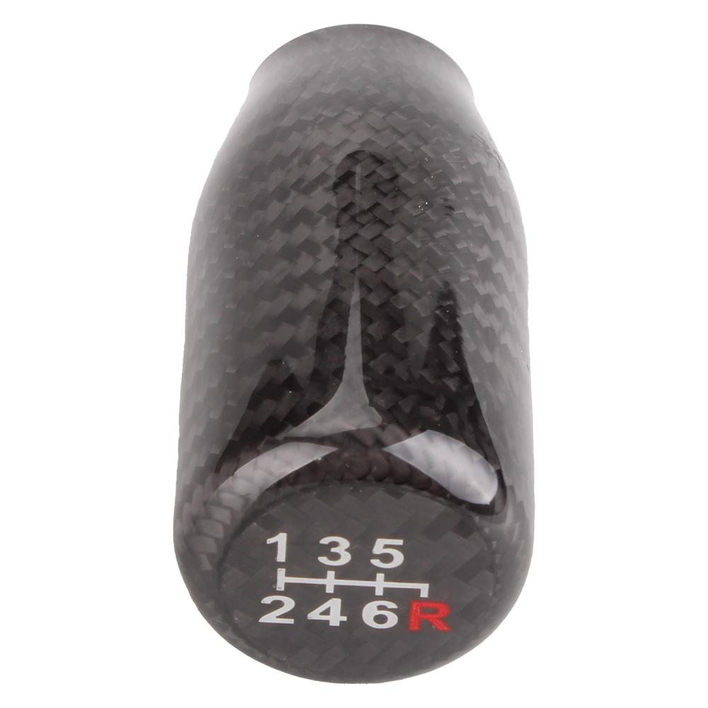 RASTP-New Carbon Fiber Gear Head 5-speed 6-speed Shift Handle Wave Stick Head Gear Head Car Modification Accessories