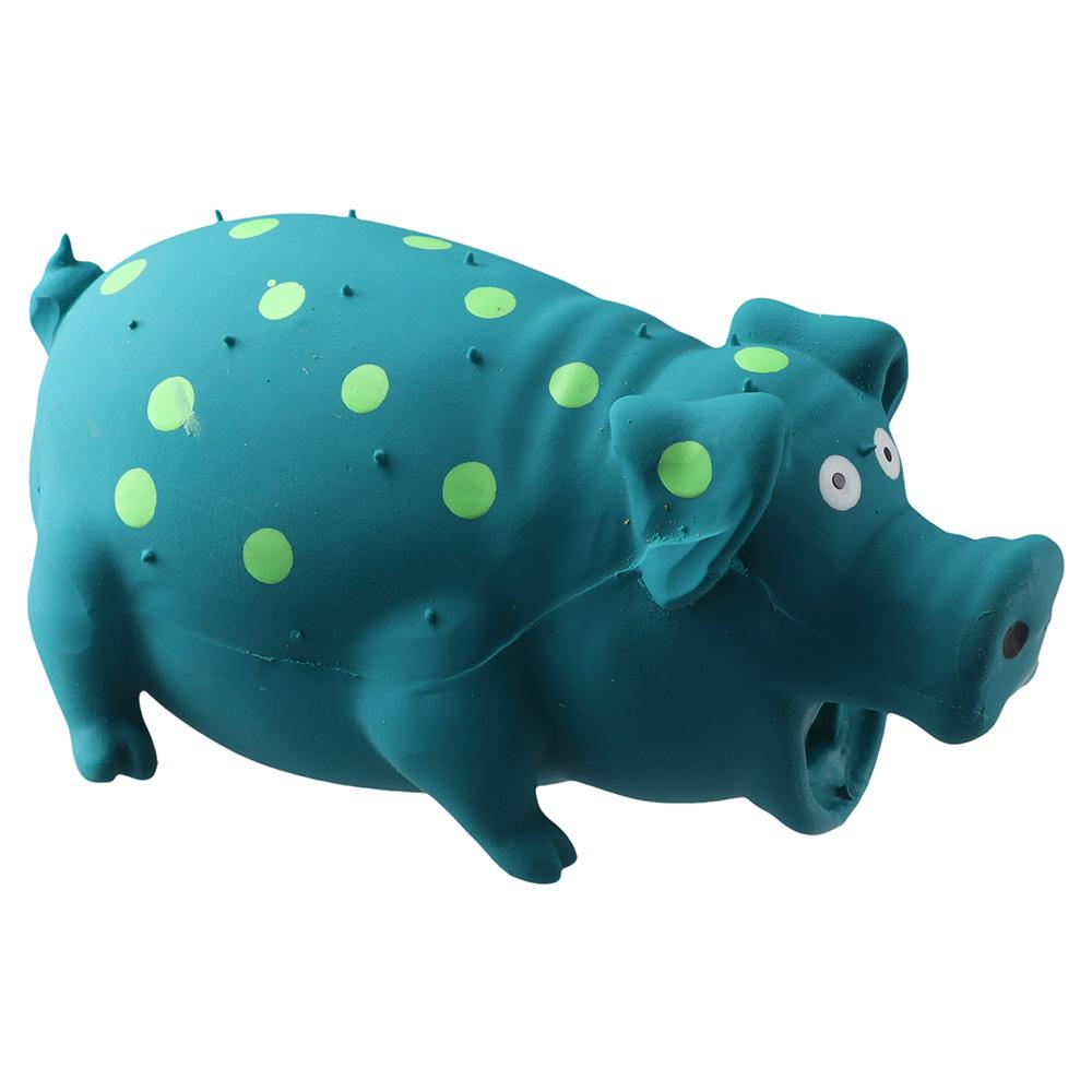 

Синие игрушки для домашних животных 6,88*3,54 дюйма Писклявая игрушка для домашних животных Прочные латексные игрушки для свиней с шипами