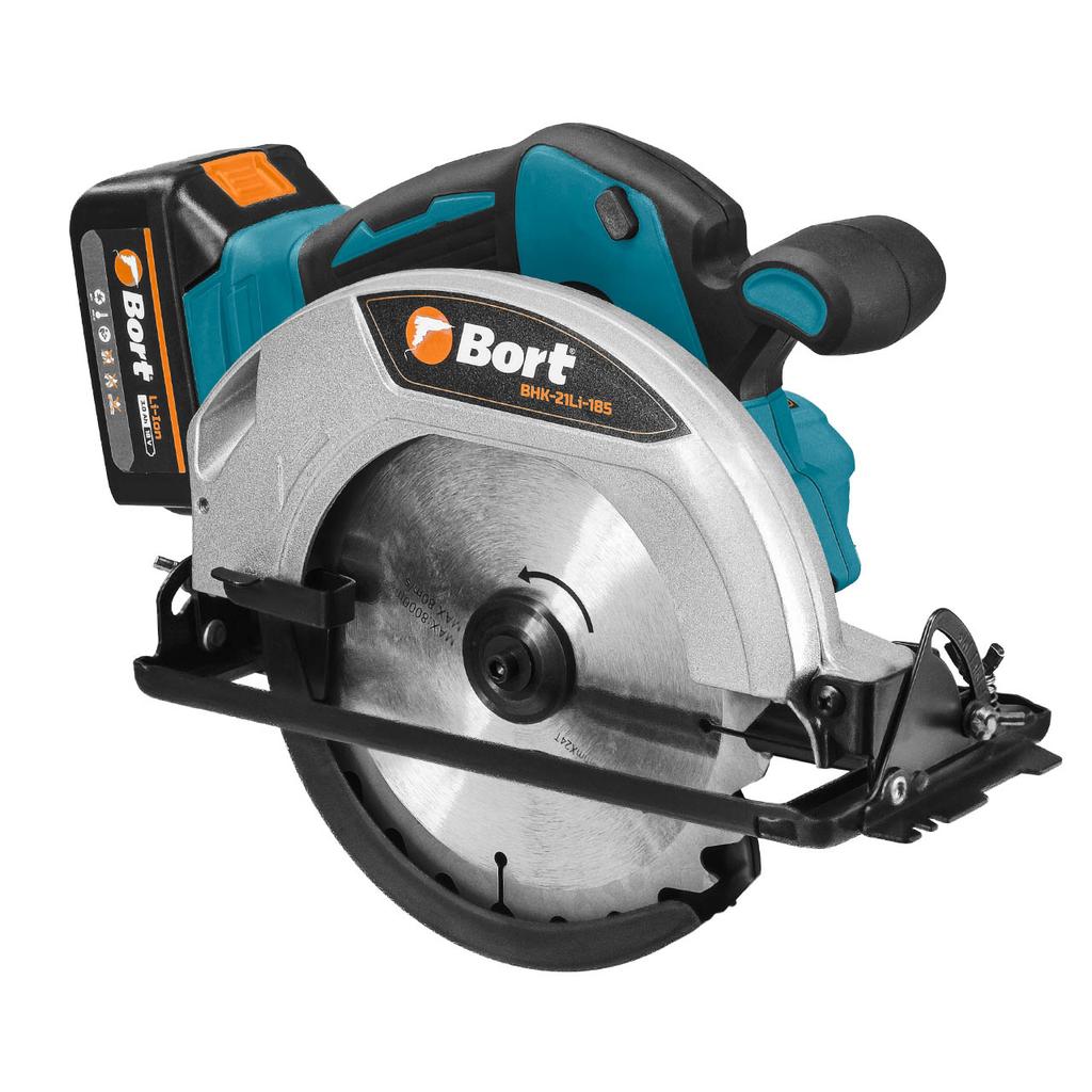 Battery circular saw BORT BHK-21Li-185 (2*3.0 Ah + Charger)