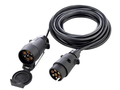 Trailer Power Cable with 7 PIN Plug and Socket, Length 5 M