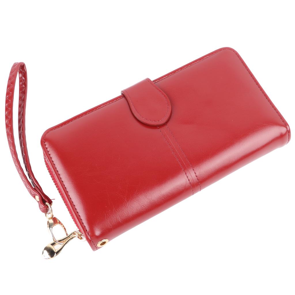 Women Long Wallet Stylish Multifunctional PU Leather Wallet Large Capacity Portable Female Wallet
