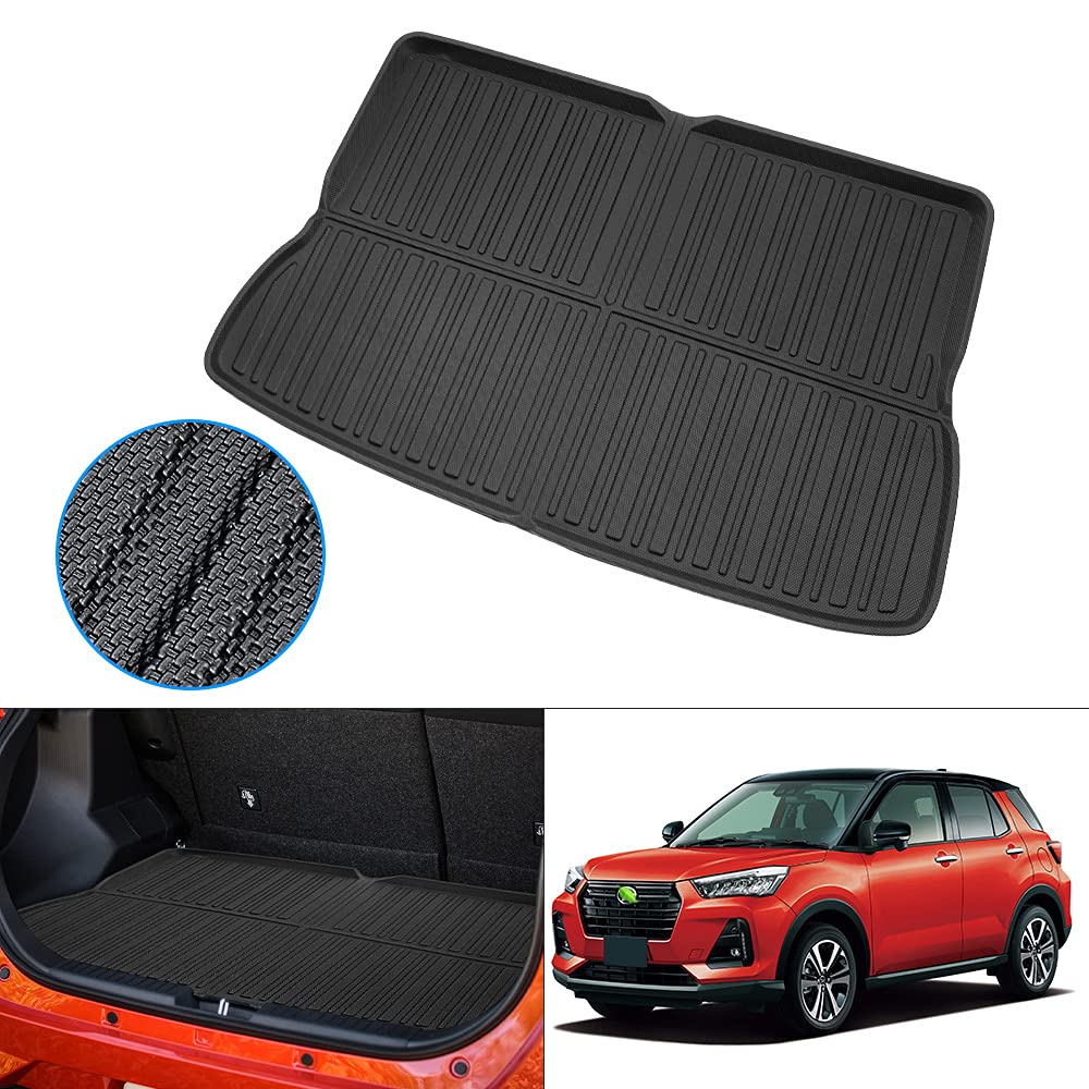 Mixsuper Toyota Rise Daihatsu Rocky 200 Serie Kofferraummatte RAIZE ROCKY Kofferraummatte 3D Kofferraumwanne TPE Material Design Wasserdicht Abriebfest