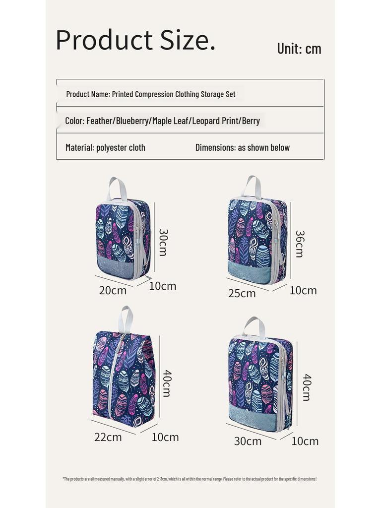 Travel Compression Set: Digital Toiletry, Makeup, Clothes & Shoes Organizer