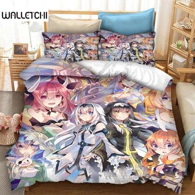 3D tisk Anime Date A Live Povlečení Chlapci Dívky Twin Queen King Velikost Povlak na přikrývku Povlak na polštář Postel chlapci Teen Dospělí 2/3 ks