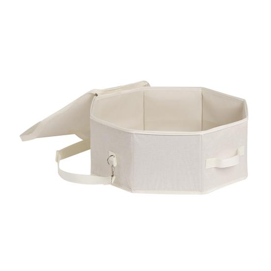 Hat Box with Adjustable Shoulder Strap Zipper Closure Large Capacity Men Women Hat Storage Bag Foldable Portable Hat Organizer