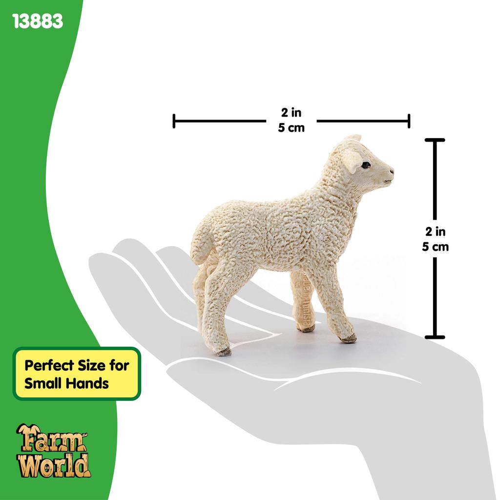 Schleich Farm World Sheep Ages Realistic Farm Animal Toy 13883N (Baby) Figure, 3+,