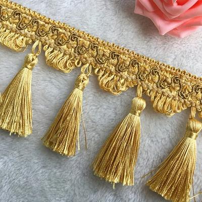 1m Long Sewing Tassel Fringe Lace DIY Fabric for Home Accessories Trim Curtain Thread Decorative Webbing Tassle Cotton Fringes