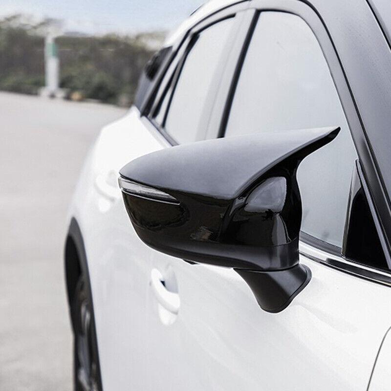 For Mazda CX-5 CX-3 CX-4 Car Rearview Side Mirror Cover Wing Cap Horn Exterior Door Rear View Case Trim Sticker Carbon Fiber